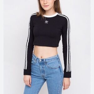 Adidas long sleeved crop top